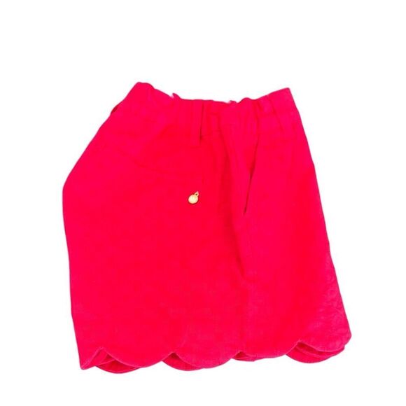 New Crown & Ivy Shelby Scallop Shorts Coral Sun Size 10 - Picture 5 of 7